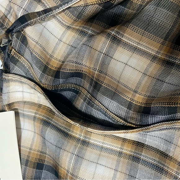 Acne Plaid Shirt in Black and Cream - Picture 6 of 8
